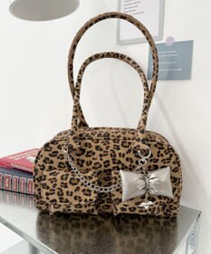 WEGO チャーム付きチェーンボストンバッグ