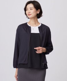 J.PRESS LADIES 【接触冷感・洗える】シアー ブルゾン