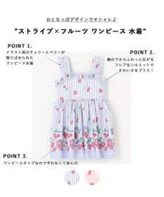 ANY KIDS ストライプ×フルーツ ワンピース 水着