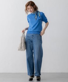 23区 【Oggi5月号掲載/洗える】プレミアムビオコットン 半袖 ニット