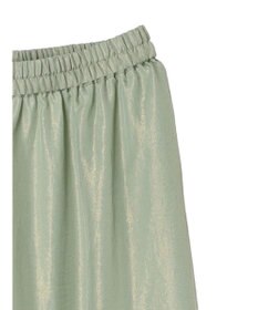 YECCA VECCA 箔プリントシアーギャザースカート