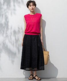 23区 【洗える】Broche チェックレース スカート