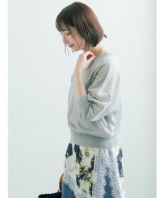 Te chichi 【マシンウォッシャブル】ラメシアー前後2WAY5分袖カーディガン