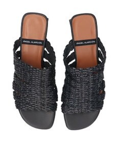 INTER-CHAUSSURES 【ANGEL ALARCON】ローヒールラフィアサンダル