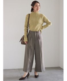 Te chichi モールリブスタンドネックニット