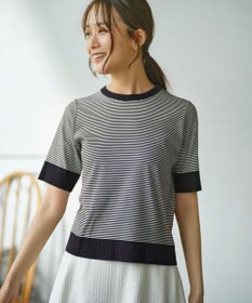 組曲 L 【WEB限定】セーターマシーン 半袖ニットTシャツ