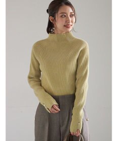 Te chichi モールリブスタンドネックニット