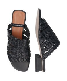 INTER-CHAUSSURES 【ANGEL ALARCON】ローヒールラフィアサンダル