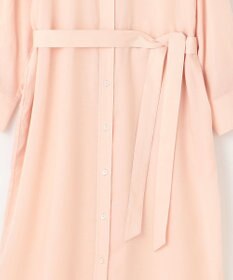 自由区 【洗える】テンセルリネンシャツワンピース