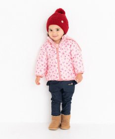 MIKI HOUSE HOT BISCUITS 【80-120cm】 裏ボアフリース リバーシブル総柄ジャンパー