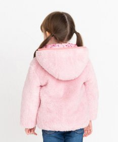 MIKI HOUSE HOT BISCUITS 【80-120cm】 裏ボアフリース リバーシブル総柄ジャンパー