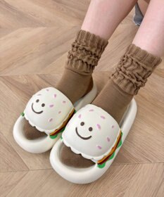 WEGO ニコニコハンバーガールームシューズ