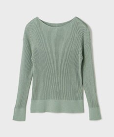 GRACE CONTINENTAL ラメリブクルーニットトップ