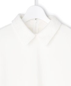 ICB L 【WEB限定カラーあり】マラボーテＷジョーゼット ボウタイ付きシャツカラートップス