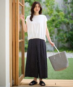 ANY L 【洗濯機可/UVケア】シルケットスムースドロストＴシャツ