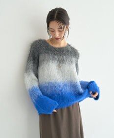 YECCA VECCA グラデーションシャギーニット