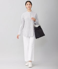 自由区 【洗える】SOMELOSテンセルバンドカラー シャツ