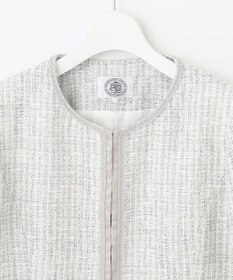 J.PRESS LADIES ファンシーツイード ノーカラー ジャケット