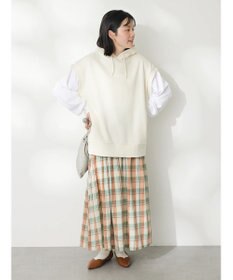 CRAFT STANDARD BOUTIQUE チェックギャザーロングスカート