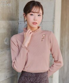 Tiaclasse 【安田美沙子さん着用・選べる2type・洗える】 フリルニットトップス