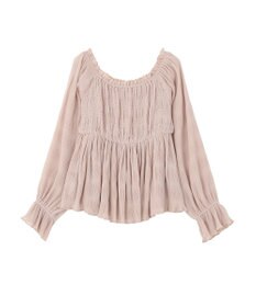 earth music&ecology 【2WAY】シャーリングフリルオフショルブラウス