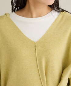 CRAFT STANDARD BOUTIQUE Vネックフードカシュクールニットプルオーバー