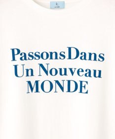 組曲 S 【綿100％】フロッキープリント Ｔシャツ