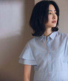 組曲 L シアーボイル フリル袖ワンピース
