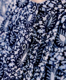 Tiaclasse L 【洗える】ペイズリー柄フレアスリーブワンピース