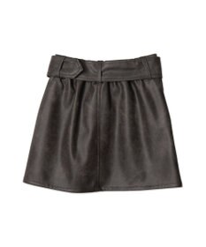 WEGO ベルト付ヴィンテージライクFレザーミニスカート