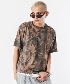 WEGO 【ユニセックス着用ITEM/MLサイズ展開】ケミカルウォッシュパターンT(SS)