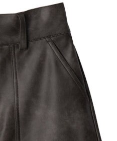 WEGO ベルト付ヴィンテージライクFレザーミニスカート