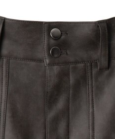 WEGO ベルト付ヴィンテージライクFレザーミニスカート
