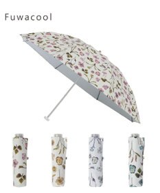 MOONBAT 【晴雨兼用/ 一級遮光/UV99％】フワクール (Fuwacool) 折りたたみ日傘 フワクールホワイト  ボタニカル 軽量