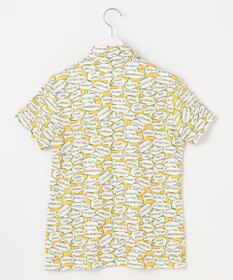 23区GOLF 【WOMEN】【吸水速乾/UVカット】YELL総柄プリントポロシャツ