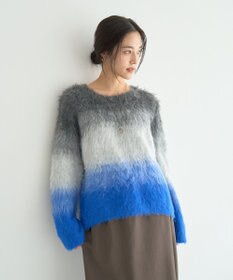 YECCA VECCA グラデーションシャギーニット