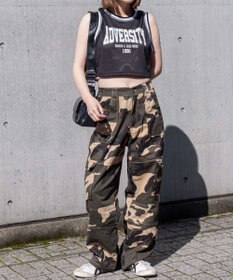 WEGO ロゴプリントメッシュタンク