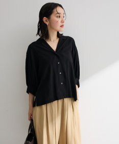 Green Parks 接触冷感シルキータッチローンオープンカラーシャツ