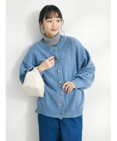 CRAFT STANDARD BOUTIQUE 洗えるコードモールクルーネックカーデイガン