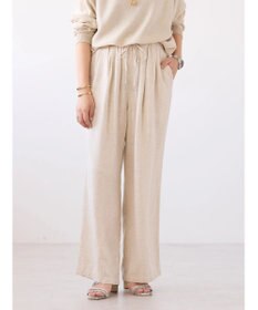 AMERICAN HOLIC 接触冷感リネンブレンドワイドパンツ