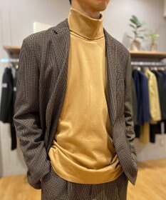 KASHIYAMA 【シルケット加工】コットンタートルネックカットソー