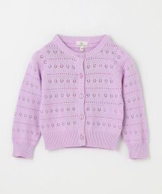 組曲 KIDS 【90-100㎝】フラワーアイレット カーディガン