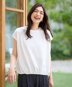 ANY L 【洗濯機可/UVケア】シルケットスムースドロストＴシャツ