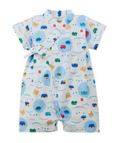 MIKI HOUSE HOT BISCUITS 【60-80cm】総柄 甚平オール