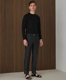 GOTAIRIKU 仕事で着られる 綿100％ 【洗える】カバーネック ドレスTシャツ_ロング