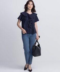 組曲 L ブラウスライクラッフル カットソー