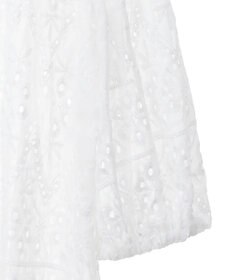 earth music&ecology パフスリーブ楊柳刺繍チュニック