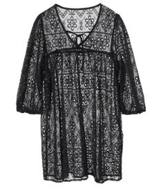 earth music&ecology パフスリーブ楊柳刺繍チュニック