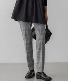 23区 【Oggi掲載/洗える】ウォームストレッチ チェック テーパード パンツ