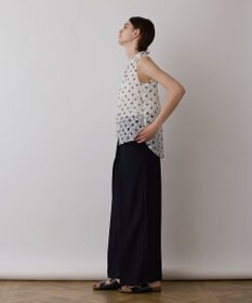 GRACE CONTINENTAL ドットオパールボウタイノースリーブ